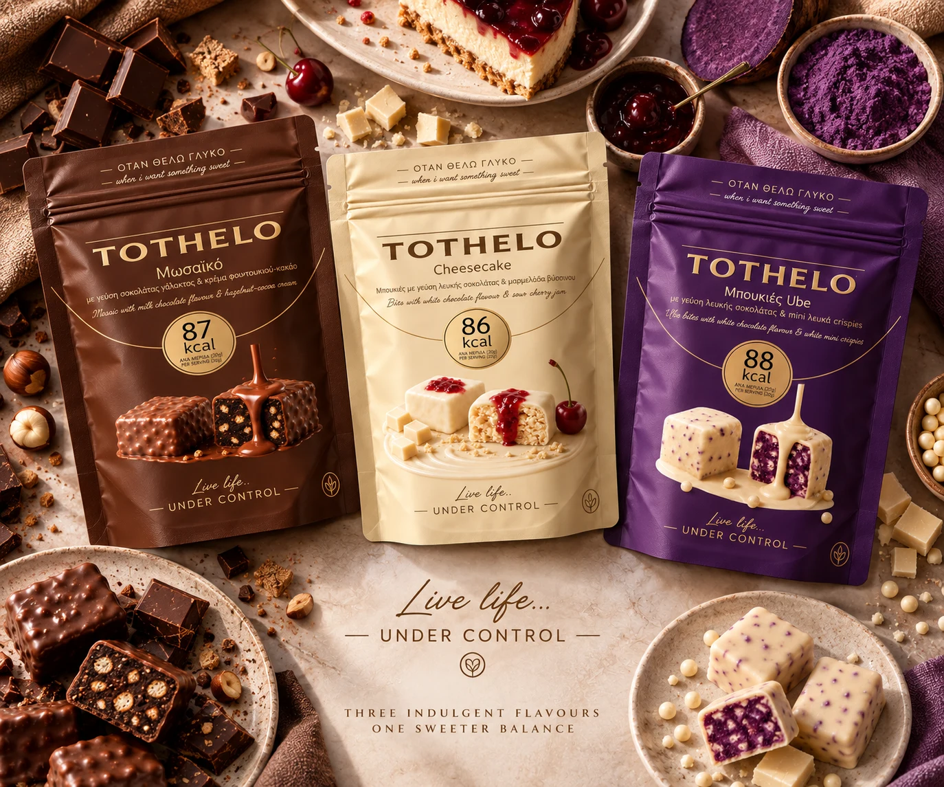 TOTHELO — Μωσαϊκό, Cheesecake, Μπουκιές Ube